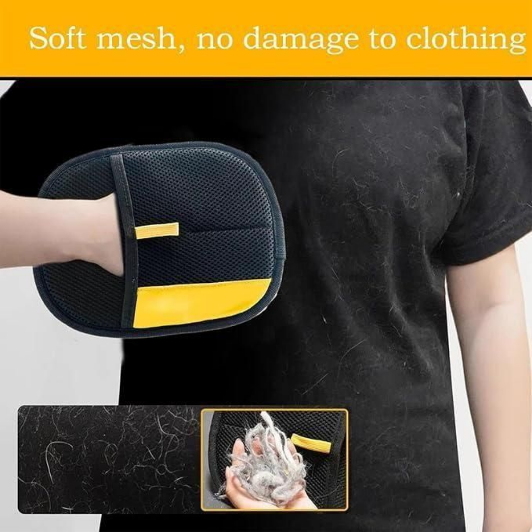 Pet Hair Removal Gloves - Washable & Reusable