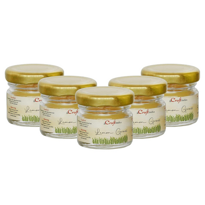 Set of 5 Lemon Grass Scented Candles (Diwali Special)
